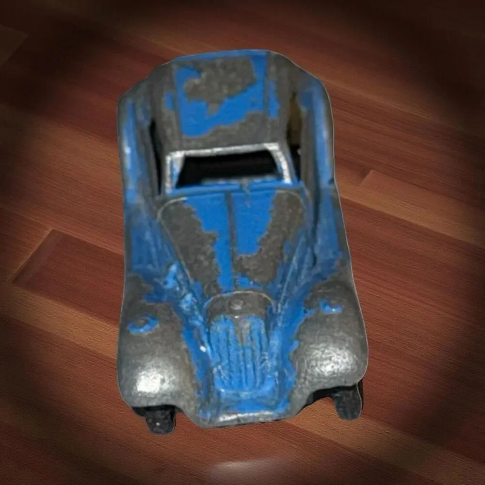 Vintage 1960 Tootsie-Toy 1939 Blue Mercedes Benz Coupe Diecast Car